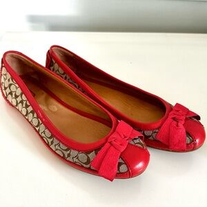 Red Bow Women's Flats